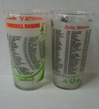 2 Vintage 1972 1973 KENTUCKY DERBY Frosted Julep Glasses 3