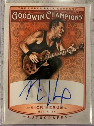2019 Ud Goodwin Champions Nick Hexum Guitarist/vocalist 311 On Card Auto