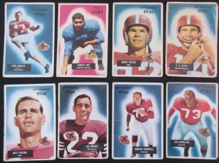 1955 Bowman,  1959 & 1960 Topps,  1960 Fleer Football Cards 10 for $10 2