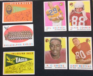 1955 Bowman,  1959 & 1960 Topps,  1960 Fleer Football Cards 10 for $10 4