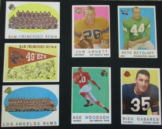 1955 Bowman,  1959 & 1960 Topps,  1960 Fleer Football Cards 10 for $10 5