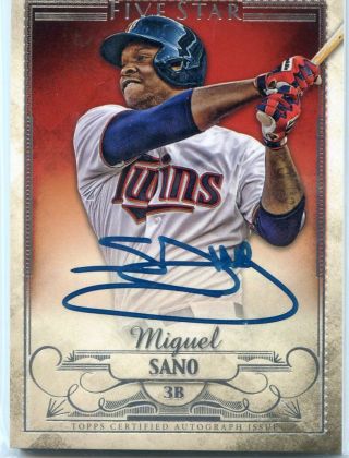 2016 Topps Five Star Auto Miguel Sano Twins