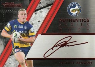 2019 NRL TRADERS Authentics Ruby Signature Card Daniel Alvaro Parramatta ASR18 2