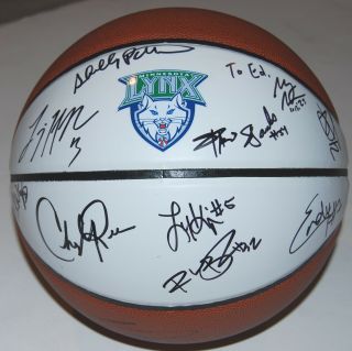 2018 Minnesota Lynx Team Signed Wnba Basketball W/coa Maya Moore