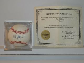 Jim Palmer Signed Autographed Official Major League Baseball With And Cube