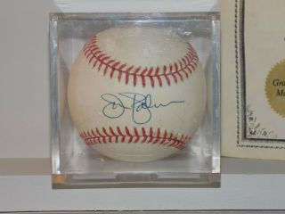JIM PALMER Signed Autographed Official Major League Baseball with and Cube 2