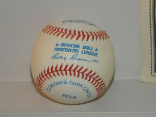 JIM PALMER Signed Autographed Official Major League Baseball with and Cube 4