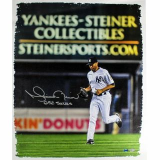 Mariano Rivera Signed Entering The Game 20x24 Canvas W/ 652 Saves Insc.