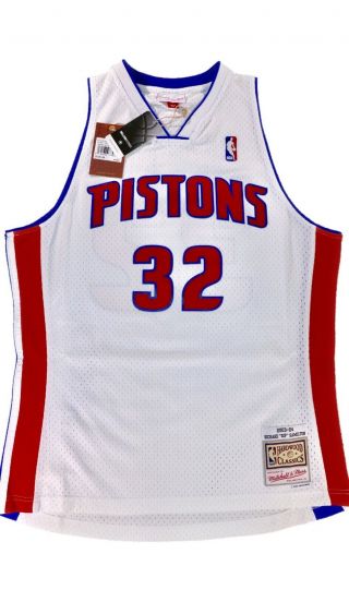 Richard Rip Hamilton Autographed Detroit Pistons Mitchell & Ness Jersey PSA 3