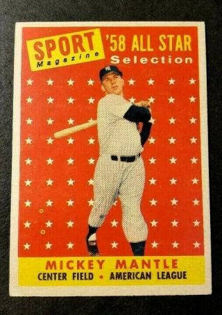 1958 Topps Mickey Mantle All Star 487