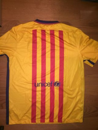 Nike Authentic FC Barcelona Soccer Jersey Mens Size XL 2015 Dri - Fit 2