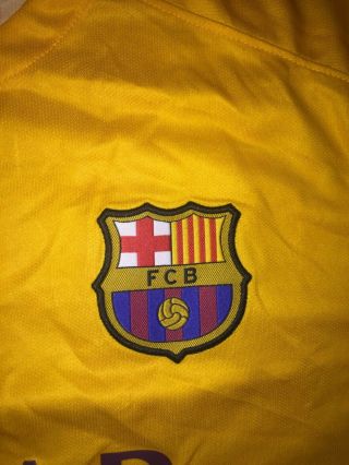 Nike Authentic FC Barcelona Soccer Jersey Mens Size XL 2015 Dri - Fit 3