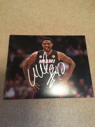 Udonis Haslem Signed 8x10 Photo Miami Heat