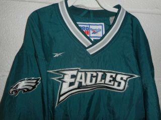 Vintage 90s Philadelphia Eagles Windbreaker Pullover Jacket Youth Small