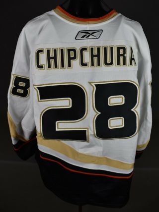 2011 Playoffs Chipchura 28 Set Tag 1 Anaheim Ducks Game Issued Not Worn Jersey