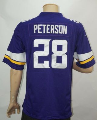 Nike Minnesota Vikings Football Jersey 28 Adrian Peterson On Field Youth Xl