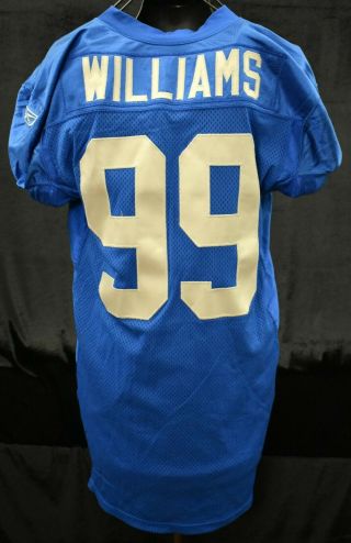 2005 Williams 99 Detroit Lions Game Worn Throwback Football Jersey Lelands Loa