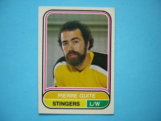 1975/76 O - Pee - Chee Wha Hockey Card 17 Pierre Guite Rookie Ex/nm Nm Sharp,  Opc