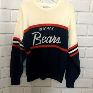 Vintage 80’s Chicago Bears Cliff Engle Wool Blend Sweater Men 