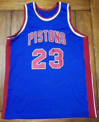 Detroit Pistons Vintage " Bad Boys " Mark Aguirre Blue Jersey Men 