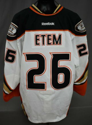 2016 - 17 E.  Etem 26 W/ Set Tag 1 Anaheim Ducks Game Issued Not Worn Jersey Loa