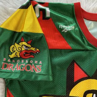 Vintage 1990s Reebok Barcelona Dragons Jersey Shirt Size XXL 4