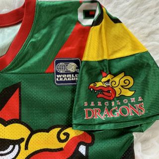 Vintage 1990s Reebok Barcelona Dragons Jersey Shirt Size XXL 6