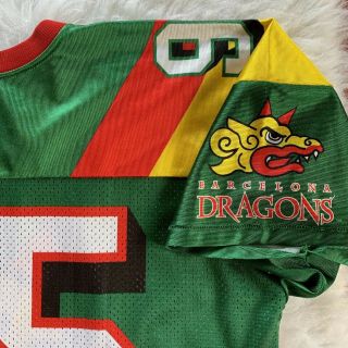 Vintage 1990s Reebok Barcelona Dragons Jersey Shirt Size XXL 7