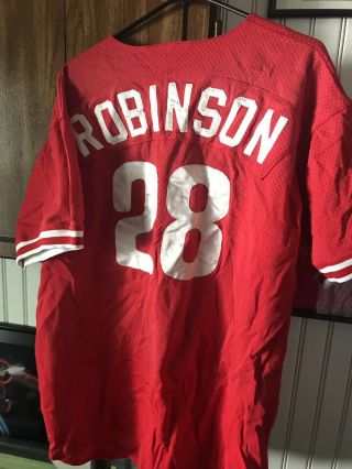 Phillies Game Used/ Worn Bill Robinson St Bp Jersey
