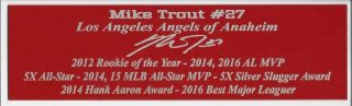 Mike Trout Shohei Ohtani Autograph Nameplate La Angeles Jersey Baseball Photo