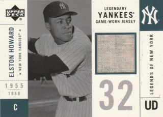 Elston Howard 2001 Upper Deck Legendary York Yankees Game Worn Jersey Card