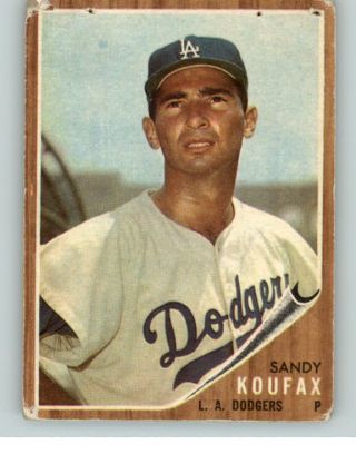 1962 Topps 5 Sandy Koufax Dodgers Fr - Gd Pin Hole 368699 (kycards)