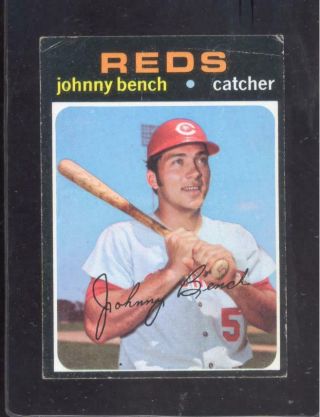 1971 Topps 250 Johnny Bench - Gdvg - Cincinnati Reds