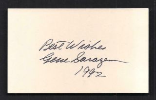 Gene Sarazen Signed 3x5 Index Card - 1920s/1930s Golf Legend - Masters - U.  S.  Open - Pga