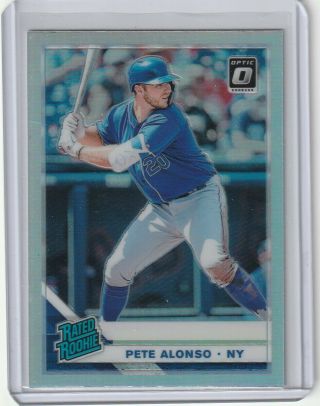 Pete Alonso 2019 Donruss Optic Rated Rookie Silver Holo Prizm York Mets