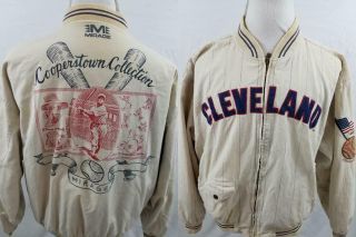 Cleveland Indians 1954 Mens L Reversible Mirage Cooperstown Jacket Chief Wahoo