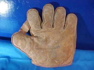 Early 20thc Reach Baseball Glove W 1908 Patent Date
