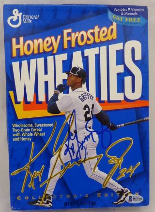 Ken Griffey Jr.  Autographed Signed Wheaties Cereal Box Mariners Beckett H10798