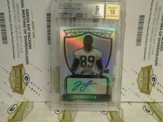 James Jones Packers 2007 Sterling Refractor Rookie Auto 8/199 Bgs 9/10 Rare Rc