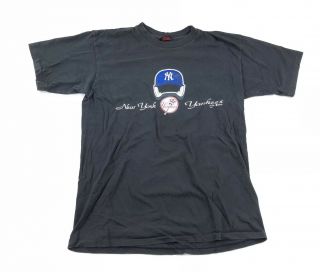 Vintage York Yankees T Shirt Mens Xl Single Stitch 2000 Baseball Tee Retro