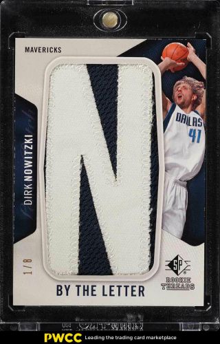 2008 Sp Rookie Threads By The Letter Dirk Nowitzki Patch /8 Bl - Dn (pwcc)
