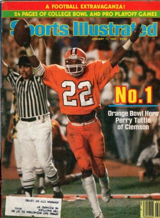 Vintage 1982 Clemson National Champs Sports Illustrated Perry Tuttle Exmt