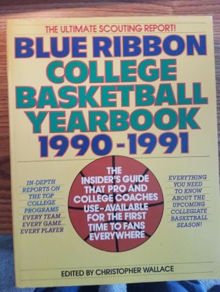Blue Ribbon College Basketball Yearbook 1990 - 1991/excellent,