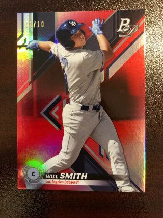 Will Smith 2019 Platinum Red /10 Rare Los Angeles Dodgers Ssp Ebay 1/1