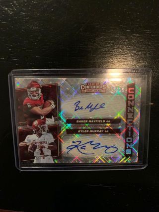 2019 Contenders Draft Baker Mayfield/kyler Murray Dual Auto 03/15 Connections