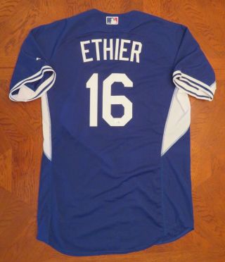 Andre Ethier 11/1/2016 Dodgers Batting Practice 16 Bp Team Issued Jersey Sz 46