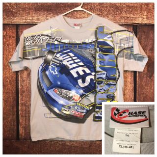 Jimmie Johnson Nascar Size Xl Big Graphic Print T Shirt Lowes Chase Authentics