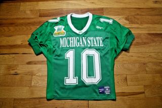 10 Hill Michigan State Spartans Non Game Jersey With 1996 Sun Bowl Patch