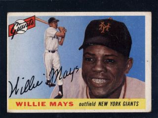 1955 Topps 194 Willie Mays Giants (vg) 698244