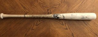 2017 Kevin Newman Game Cracked Louisville Slugger Bat Pittsburgh Pirates 2
